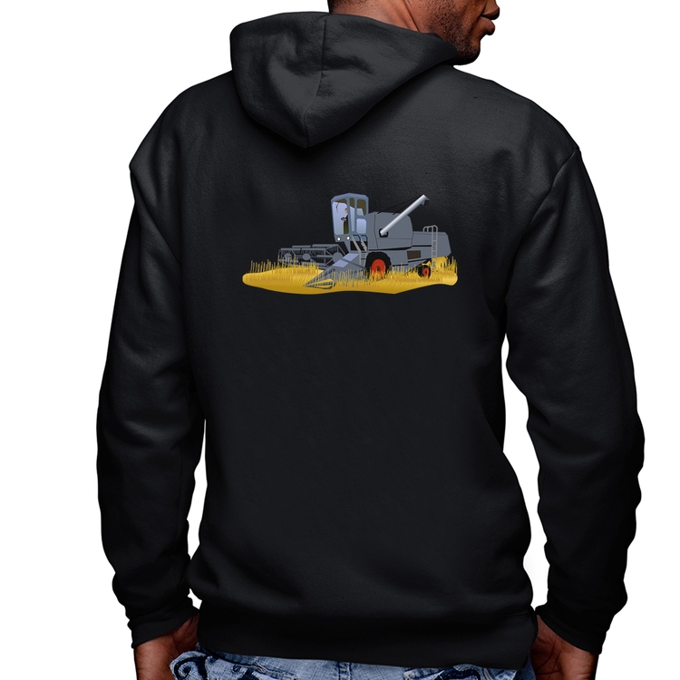 Blusa Moletom Colheitadeira Masculina com Capuz e Zíper