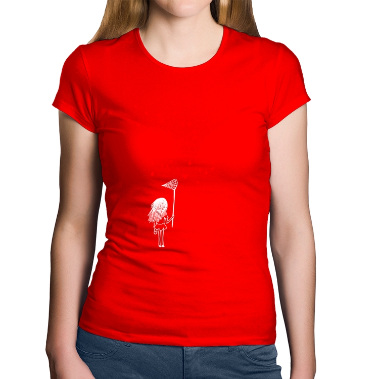 Baby Look Algodão Collect Hearts - Vermelha