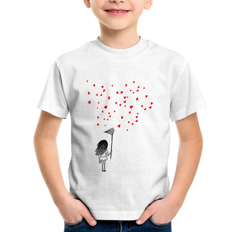 Camiseta Infantil Collect Hearts