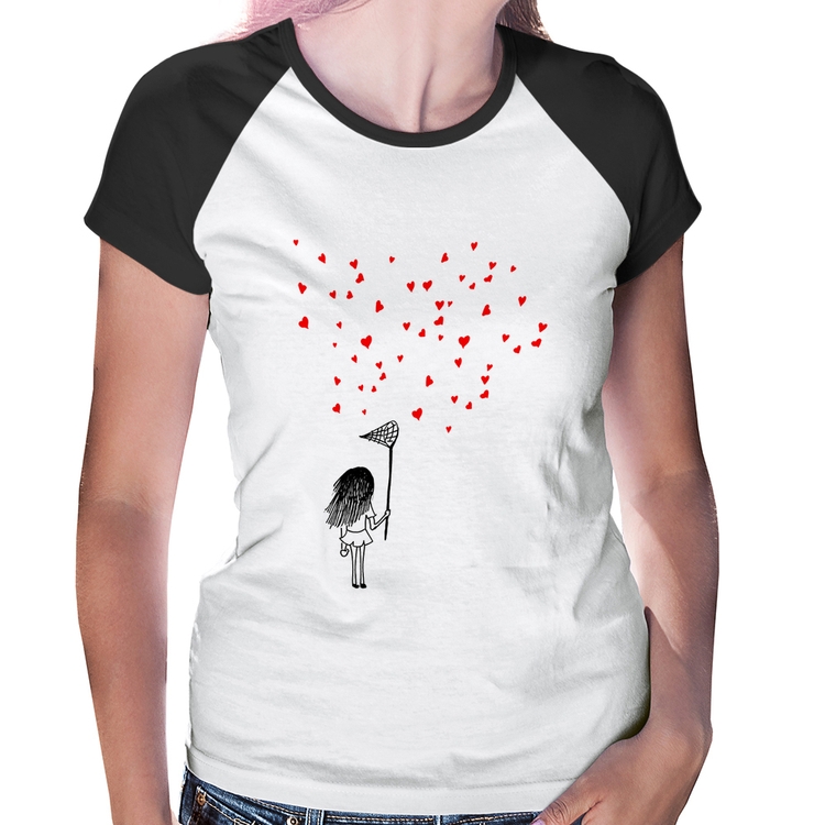 Baby Look Raglan Collect Hearts