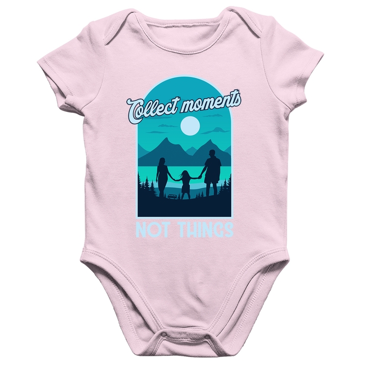 Body Bebê Algodão Collect Moments Not Things - Rosa Bebê