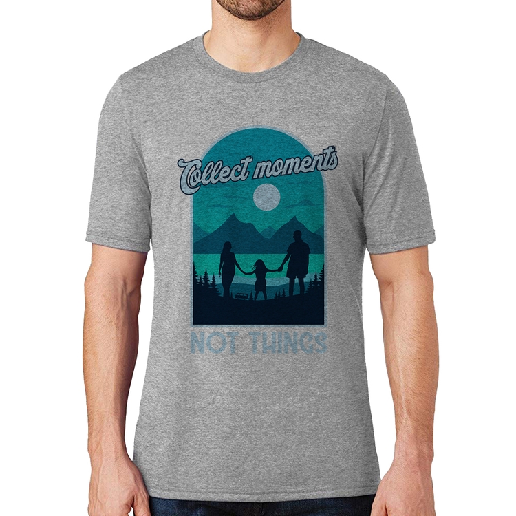 Camiseta Collect Moments Not Things - Cinza