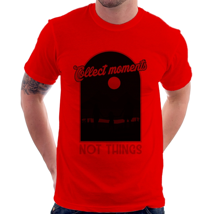 Camiseta Collect Moments Not Things - Vermelha