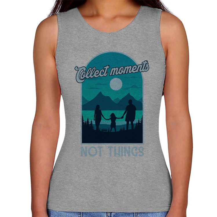 Regata Feminina Collect Moments Not Things - Cinza