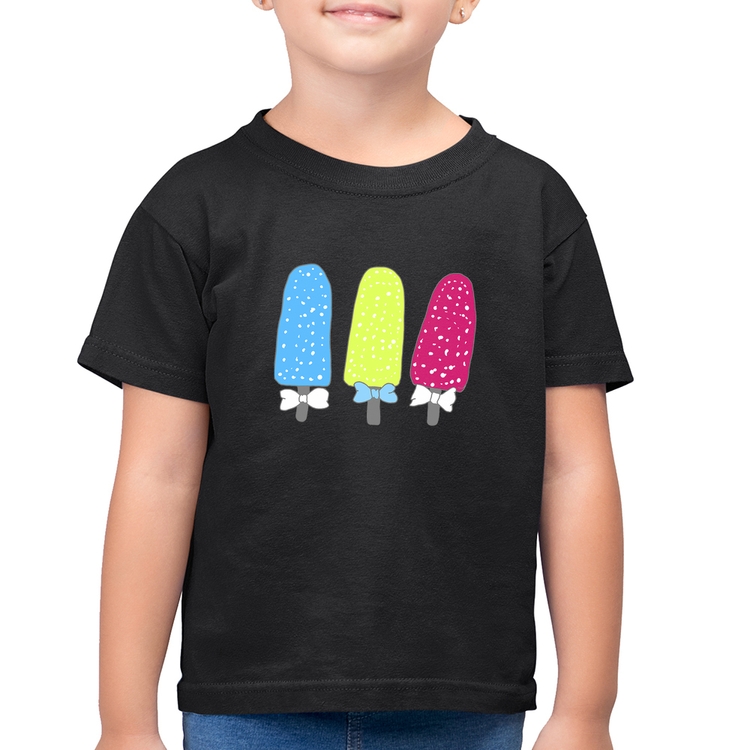 Camiseta Algodão Infantil Colorfull Icecreams