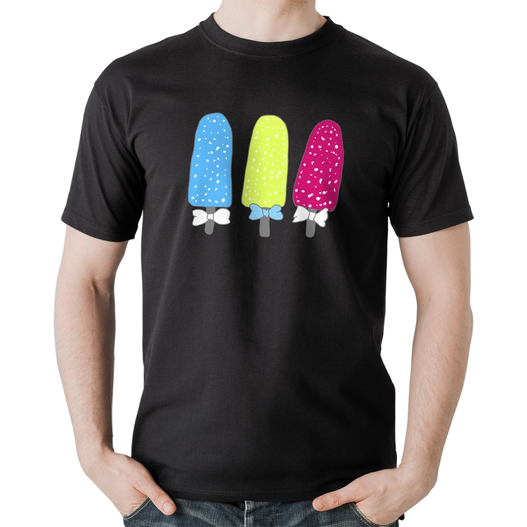 Camiseta Algodão Colorfull Icecreams