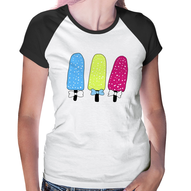 Baby Look Raglan Colorfull Icecreams