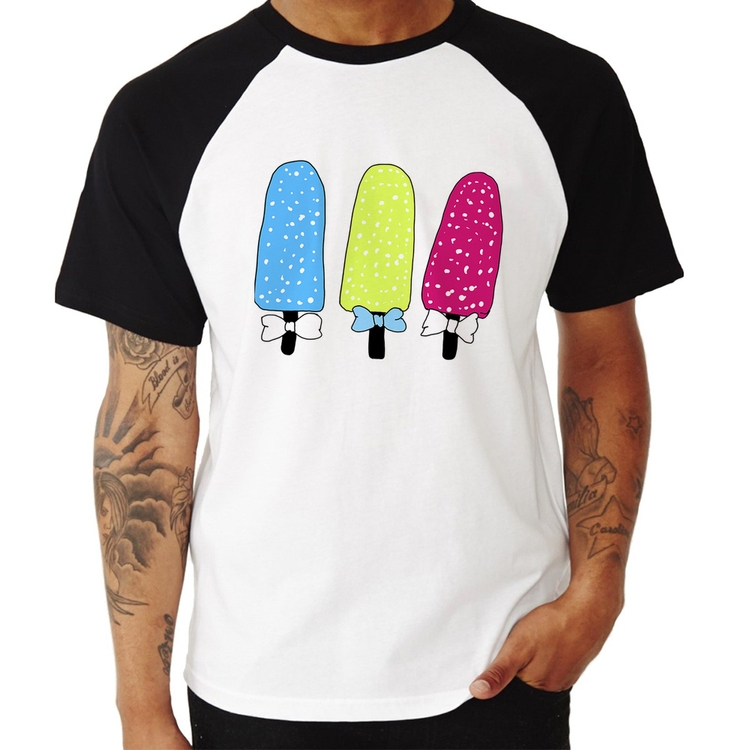 Camiseta Raglan Colorfull Icecreams
