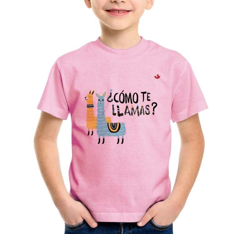 Camiseta Infantil ¿Como te llamas? - Rosa Bebê