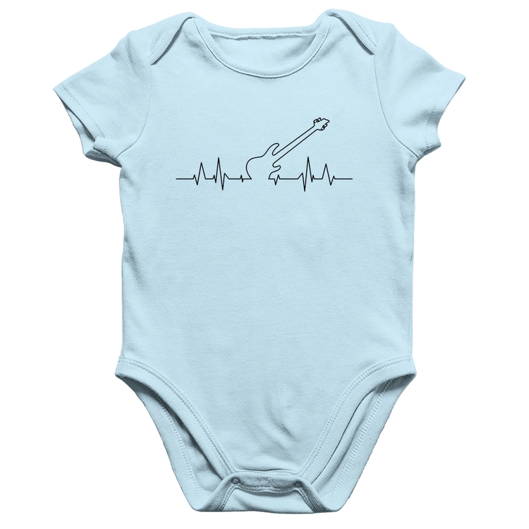 Body Bebê Algodão Contra Baixo Batimentos Cardíacos - Azul Bebê