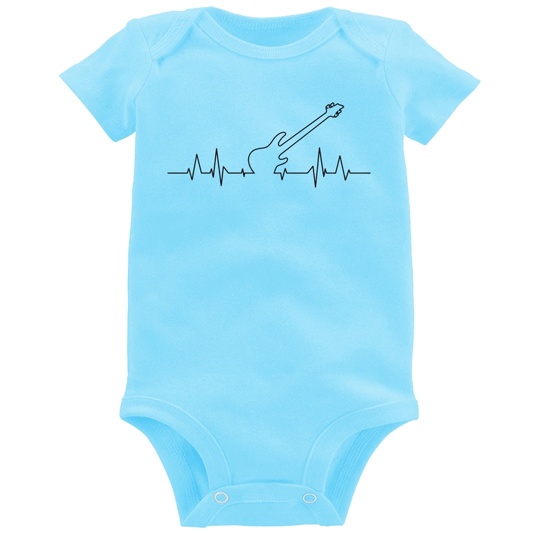 Body Bebê Contra Baixo Batimentos Cardíacos - Azul Bebê