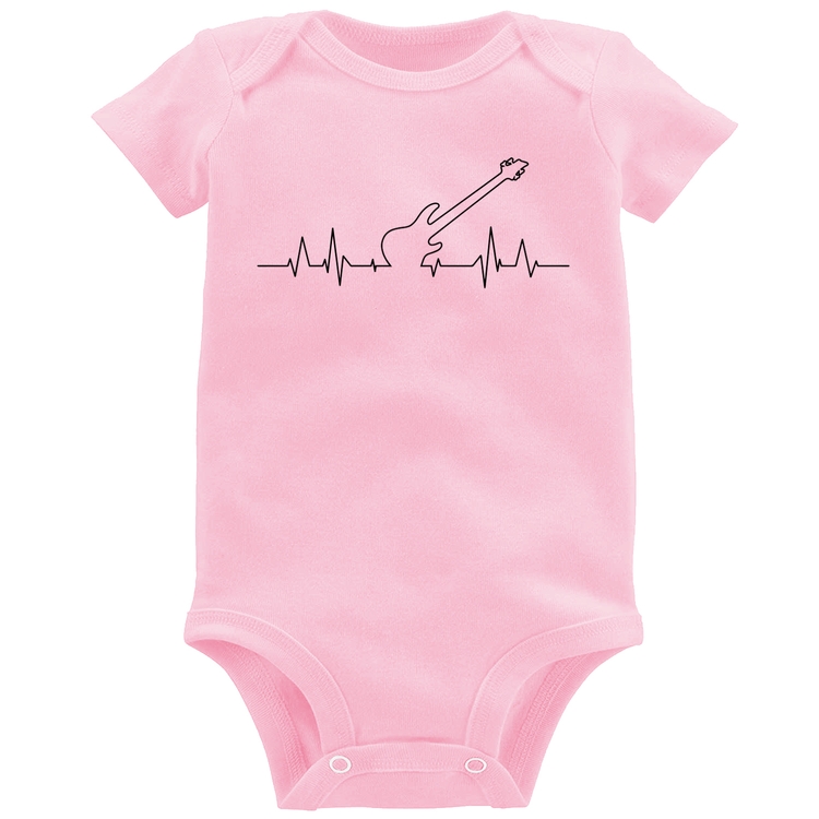 Body Bebê Contra Baixo Batimentos Cardíacos - Rosa Bebê