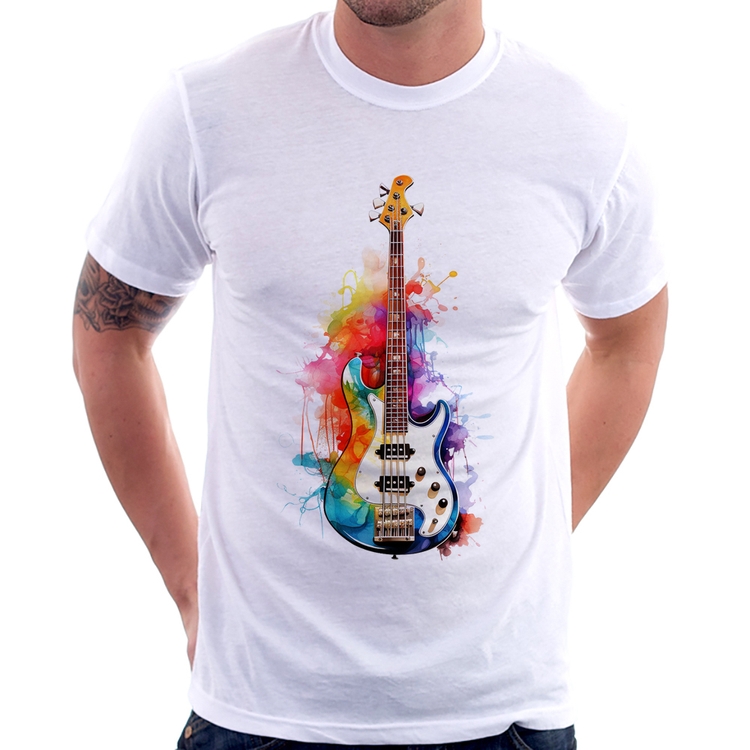 Camiseta Contra Baixo Watercolor
