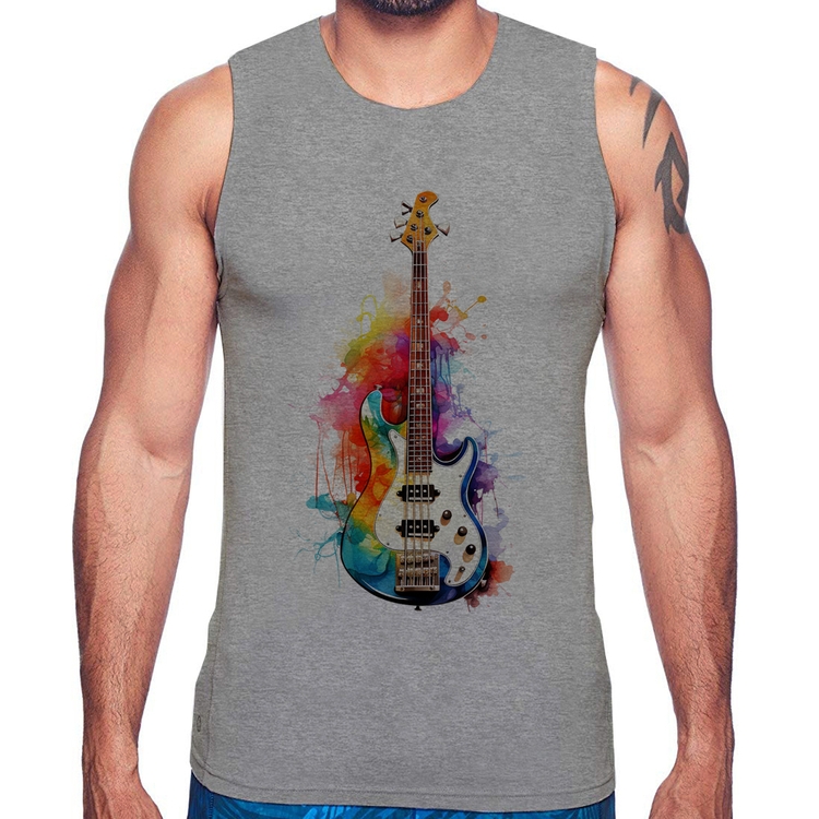 Regata Contra Baixo Watercolor - Cinza