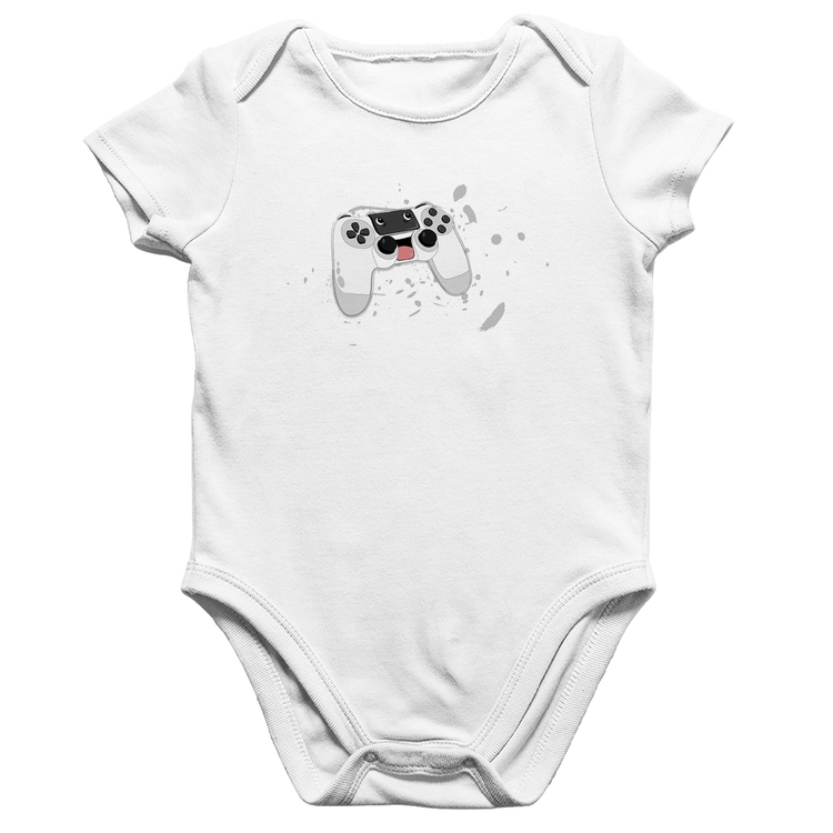 Body Bebê Algodão Controle Carinha - Branco