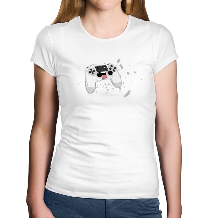 Baby Look Algodão Controle Carinha - Branca