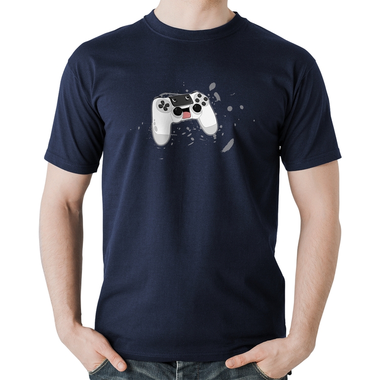 Camiseta Algodão Controle Carinha - Marinho