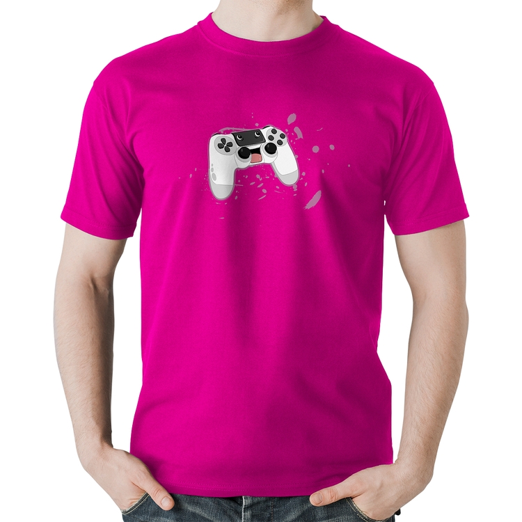 Camiseta Algodão Controle Carinha - Rosa