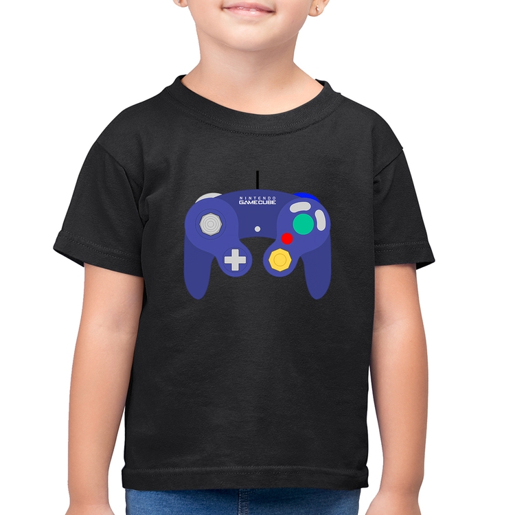 Camiseta Algodão Infantil Controle Retrô Vídeo Game Gamepad