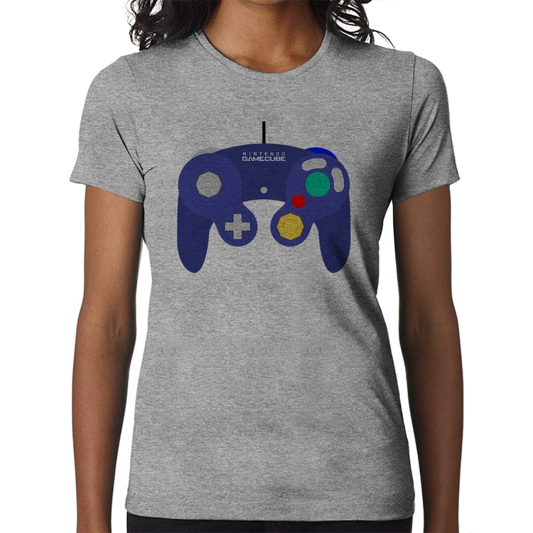 Baby Look Controle Retrô Vídeo Game Gamepad - Cinza