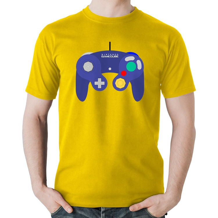 Camiseta Algodão Controle Retrô Vídeo Game Gamepad - Amarela