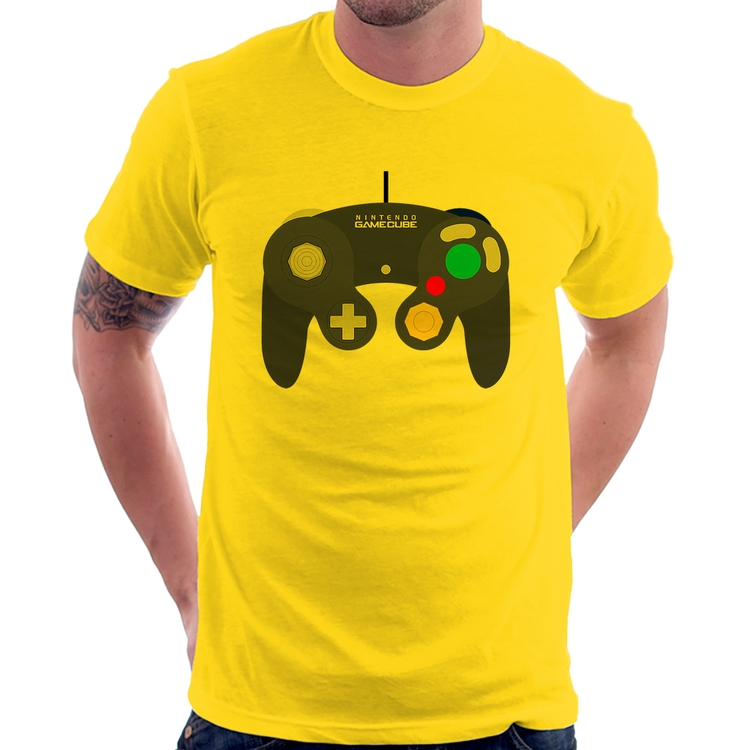Camiseta Controle Retrô Vídeo Game Gamepad - Amarela