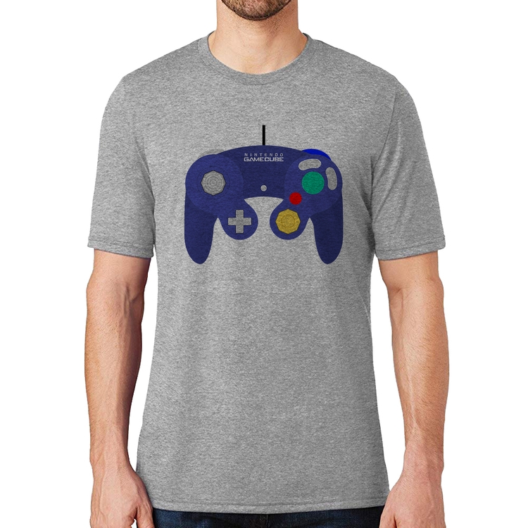 Camiseta Controle Retrô Vídeo Game Gamepad - Cinza