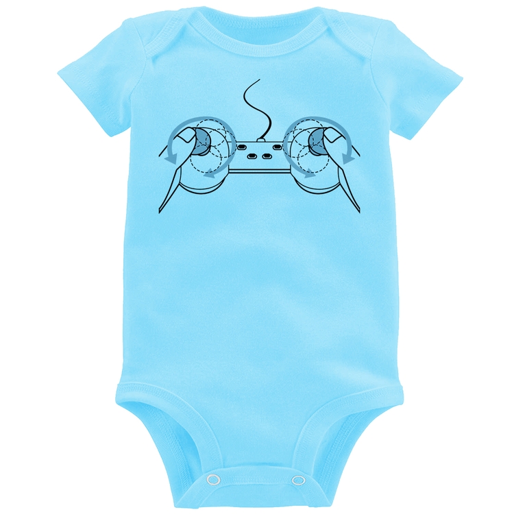 Body Bebê Controle Seios - Azul Bebê