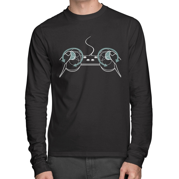 Camiseta Algodão Controle Seios Manga Longa