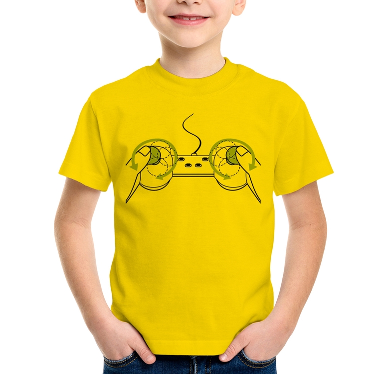 Camiseta Infantil Controle Seios - Amarela