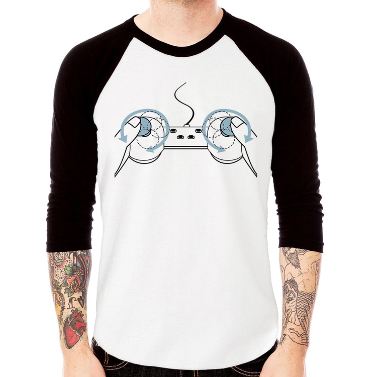 Camiseta Raglan Controle Seios Manga 3/4