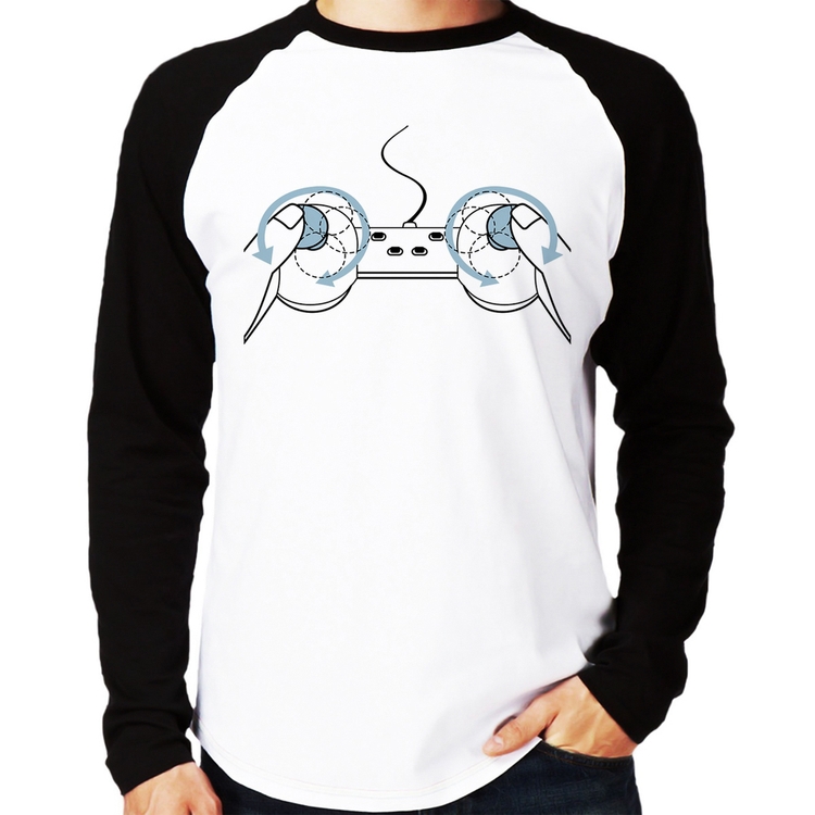 Camiseta Raglan Controle Seios Manga Longa