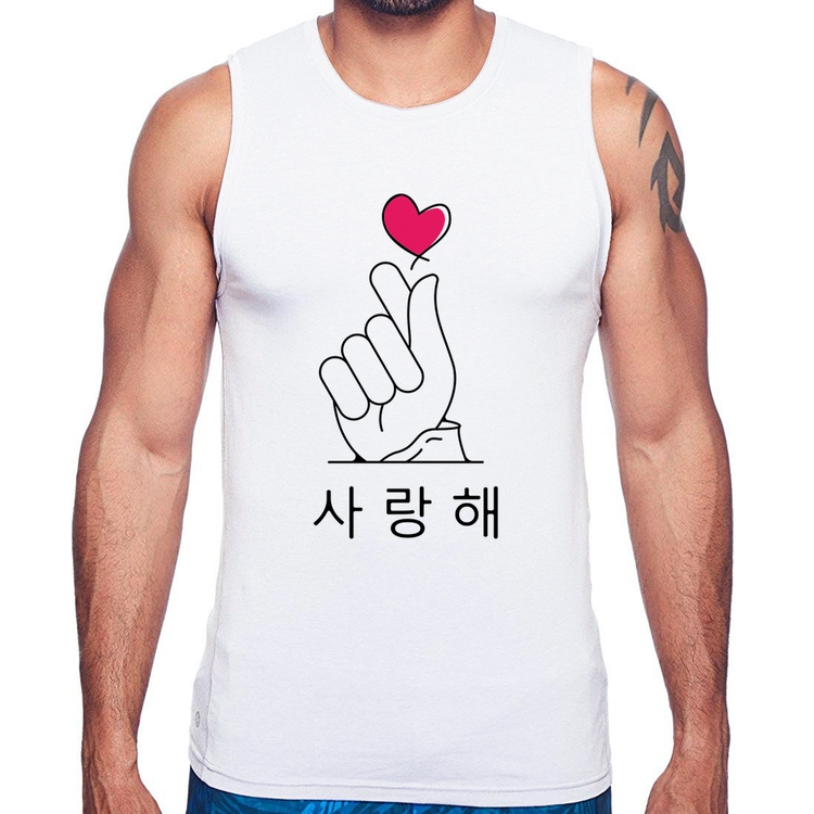 Regata Coração coreano (te amo)