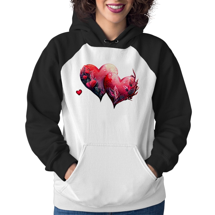 Moletom Feminino Corações Flores