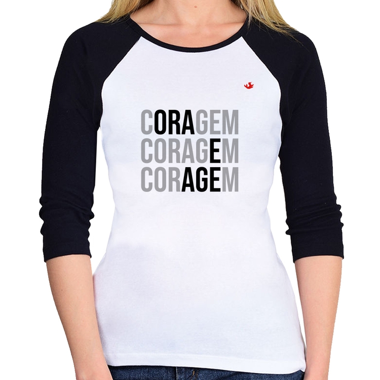 Baby Look Raglan Coragem, Ora e Age Manga 3/4