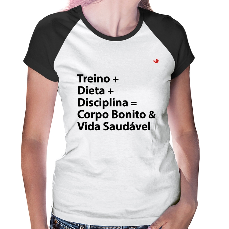 Baby Look Raglan Corpo Bonito e Vida Saudável