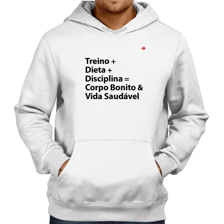 Moletom Corpo Bonito e Vida Saudável - Branco