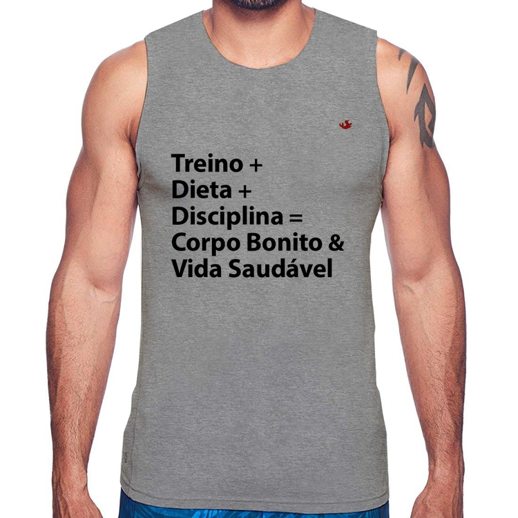 Regata Corpo Bonito e Vida Saudável - Cinza