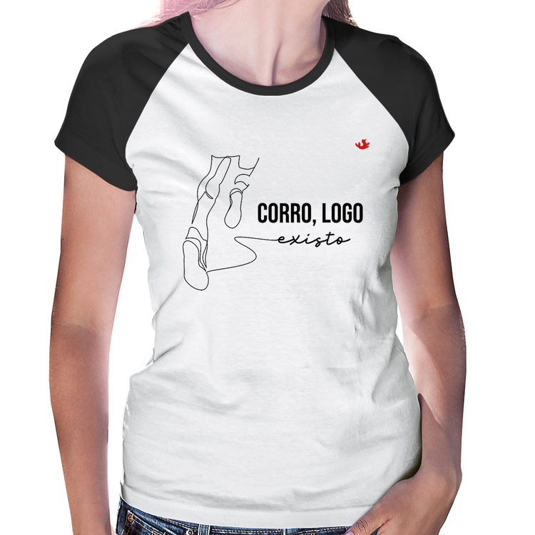 Baby Look Raglan Corro, logo existo