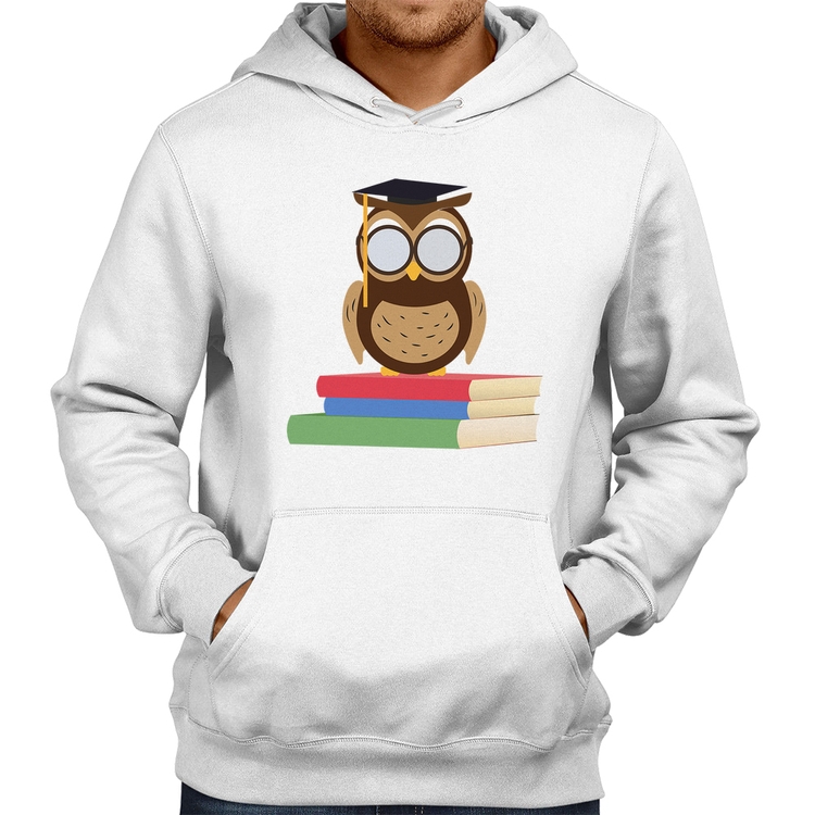 Moletom Coruja Estudante - Branco