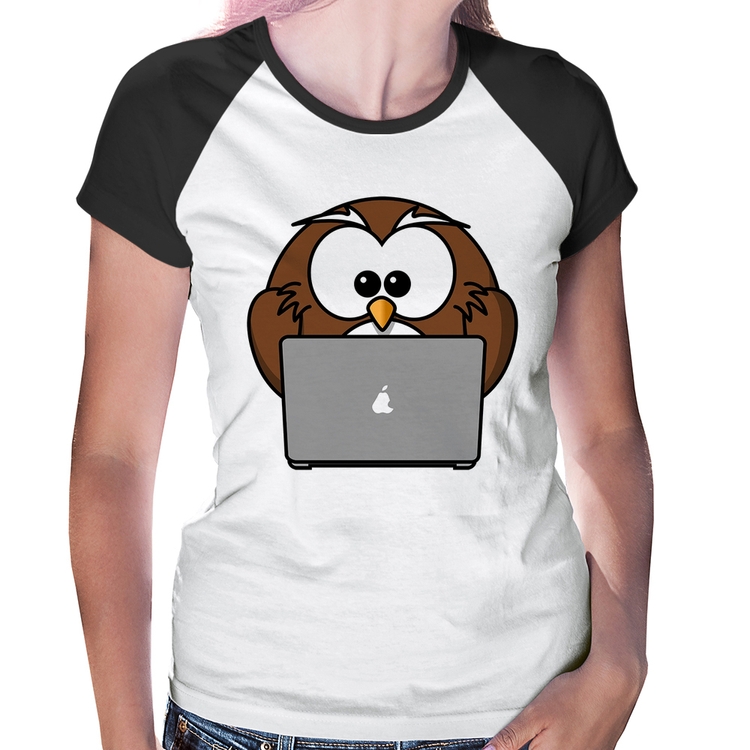 Baby Look Raglan Coruja Internauta