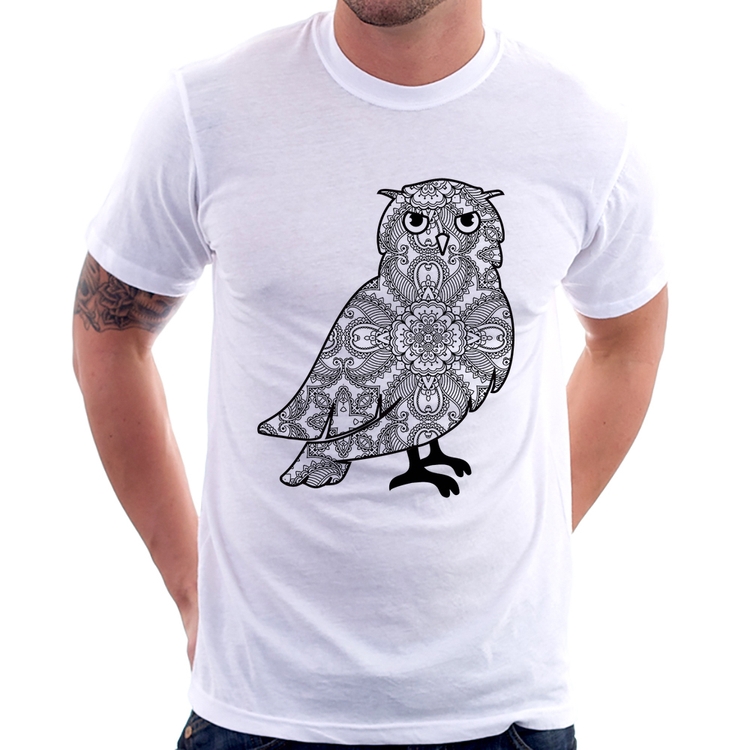 Camiseta Coruja Mandala