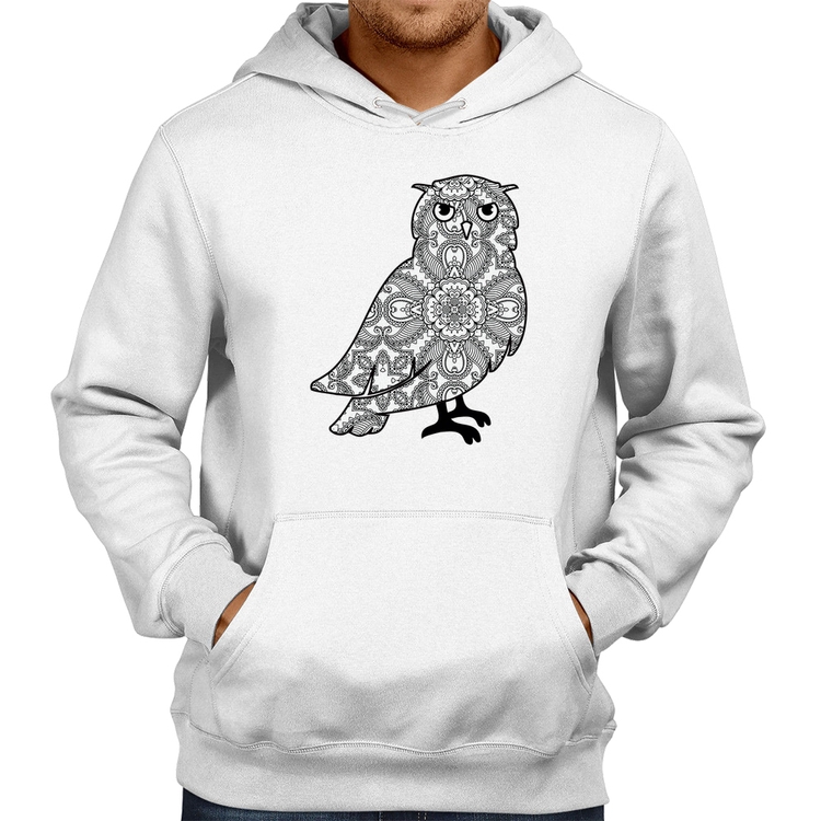 Moletom Coruja Mandala - Branco