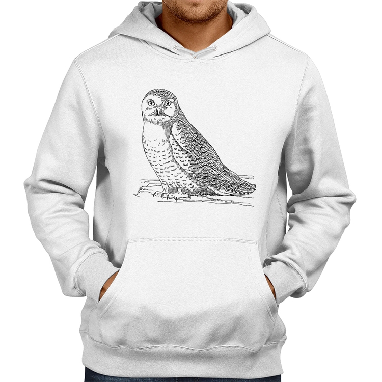 Moletom Coruja Traços - Branco