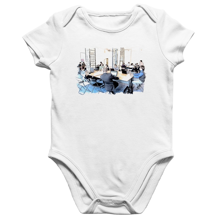 Body Bebê Algodão Coworking - Branco