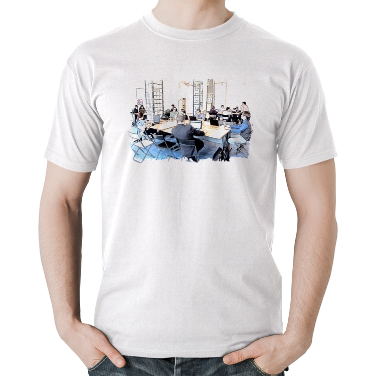 Camiseta Algodão Coworking - Branca