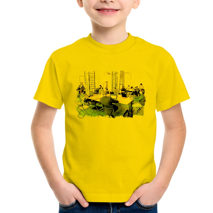 Camiseta Infantil Coworking - Amarela