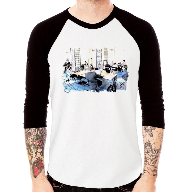 Camiseta Raglan Coworking Manga 3/4