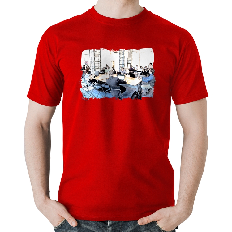 Camiseta Algodão Coworking - Vermelha