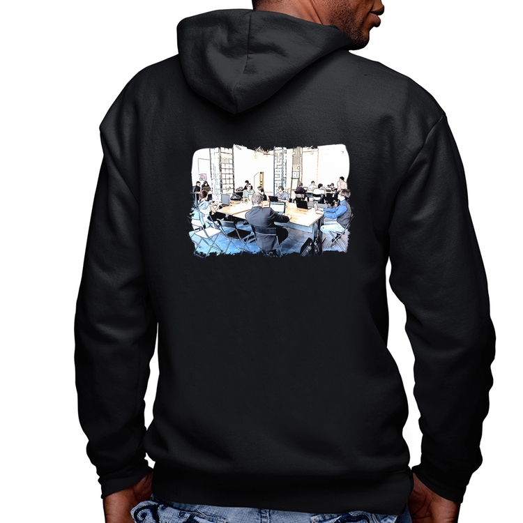 Blusa Moletom Coworking Masculina com Capuz e Zíper